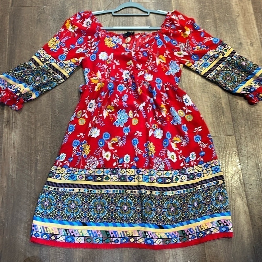Susan Betro Floral & Paisley Patterned Dress Size XL